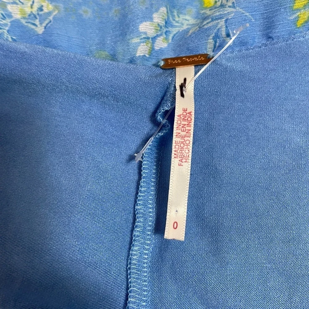 New Free People Bali Made You Look Blue Mini Skirt Size 0